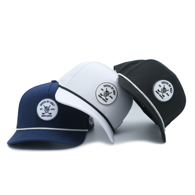 Custom High-Quality perforated Waterproof Laser Cut Baseball cap golf hat with Logos